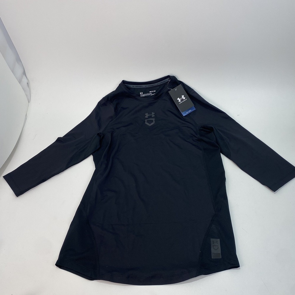 Under Armour Men's Isochill 3/4 Sleeve Shirt - Size Small, Black